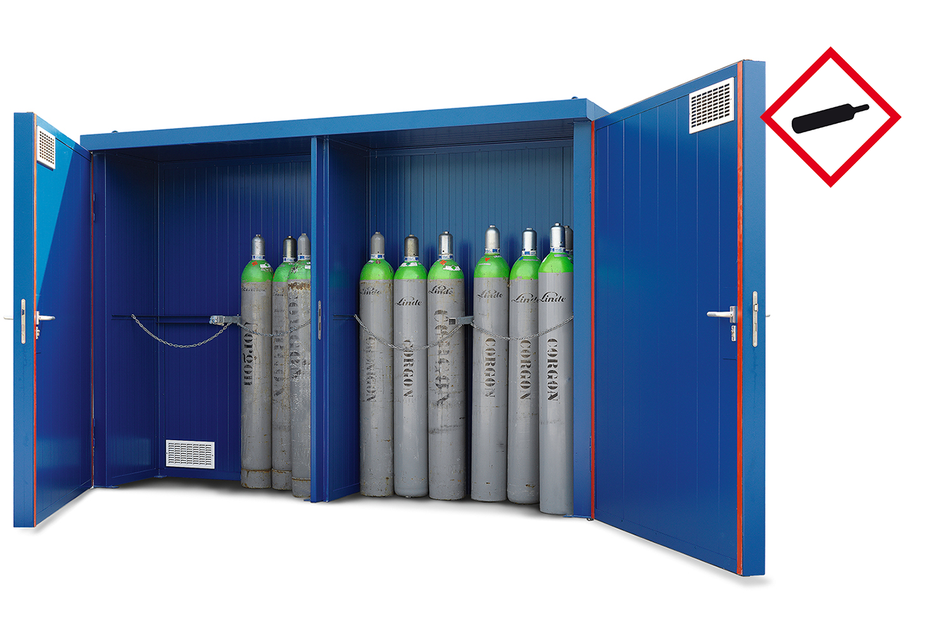 Efficient Gas Cylinder Storage Solutions  Denios: Secure Hazardous  Material Storage