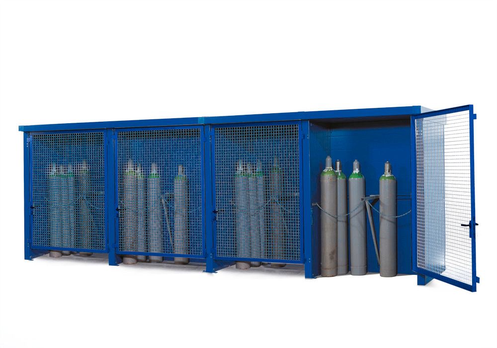 Knock Down Cage for 48 Upright Gas Cylinders, Collapsible