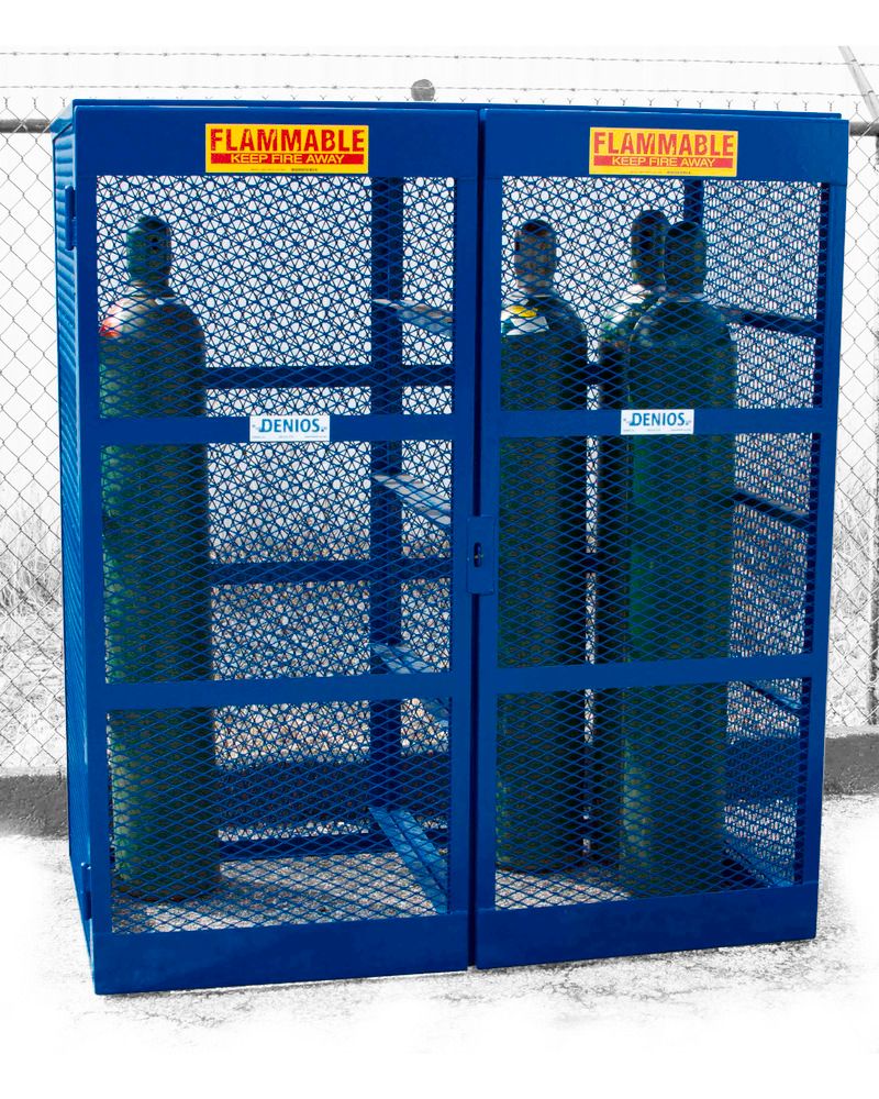 Galvanised OEM/ODM Metal Industry Fire Rated Propane LPG Compressed Gas Cylinder  Storage Container - China Gas Storage Cage, Cylinder Cages