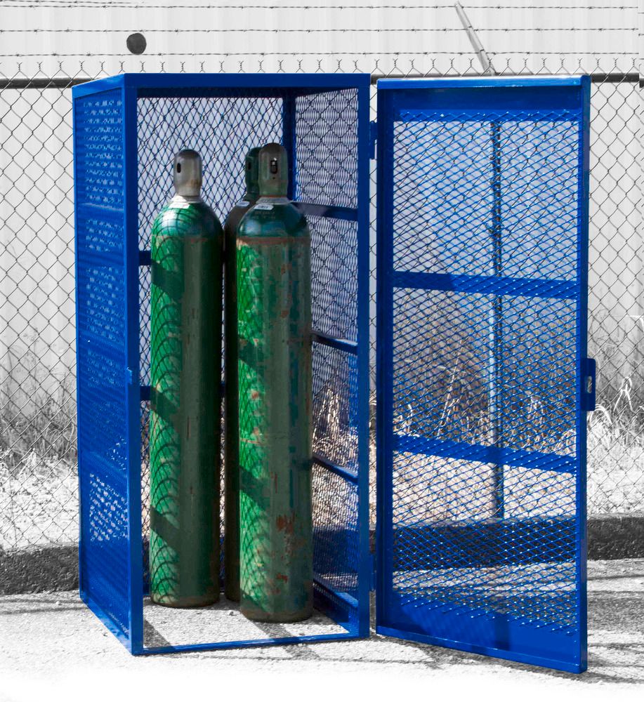 12 Propane Tanks (20 LB) - Outdoor - Vertical Storage - 2 Shelves - Laser  Cut Aluminum - Gas Cylinder Cage