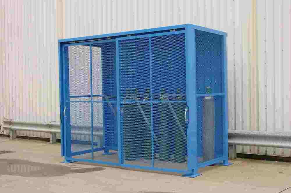 Gas Cylinder Storage - 11 x 5 - Lockable Sliding Doors - Steel Frame -  Corrosion Resistant