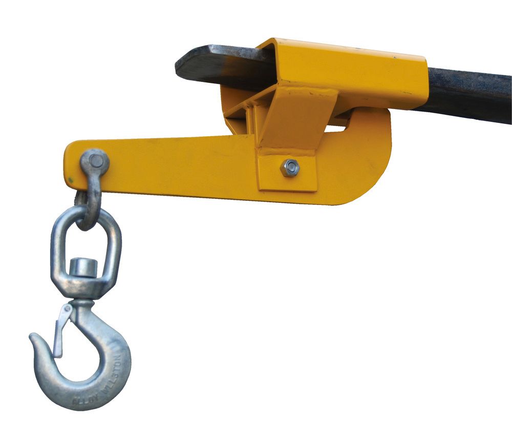 Hoisting Hook - Single Fork - Auto-Tension Swivel Hook - Zinc