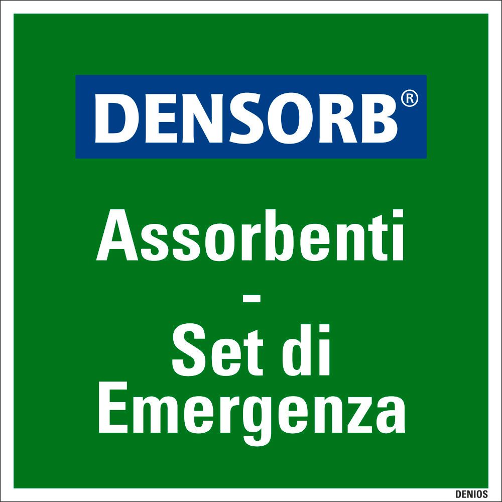 Cartello Set di emergenza DENSORB in plastica, 400 x 400 mm, italiano