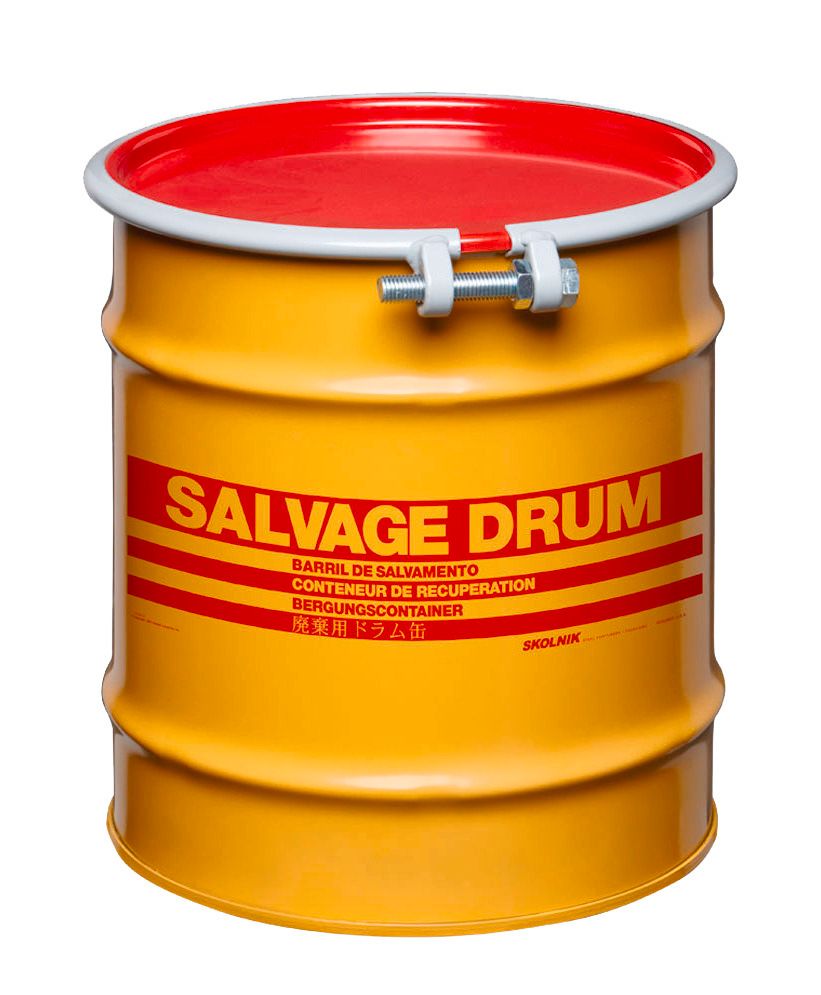Steel Salvage Drum - 85-Gallon - Quick Lever Closure - Transport Hazardous  Materials