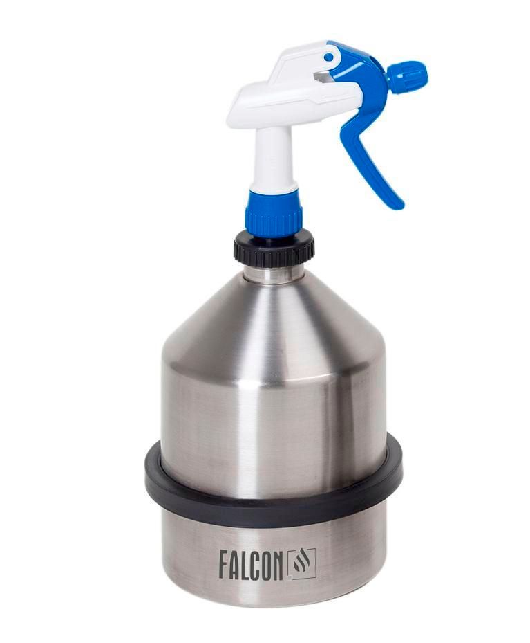 Denios Chemical Spray Bottle - Stainless Steel - 2-Liter - Falcon - Adjustable Nozzle - Controls Fumes