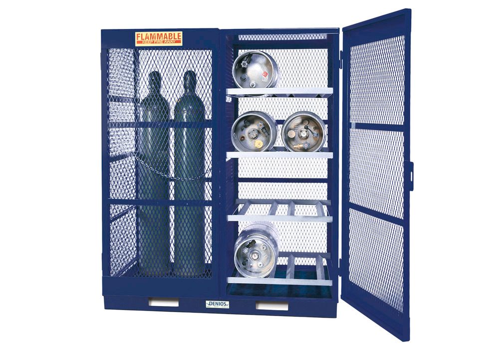 asecos gas cylinder storage cabinet, 90min fire resistant, 2 doors 
