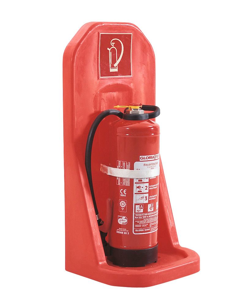 Feuerlöscher-Wandhalter für 1 Flasche, rot