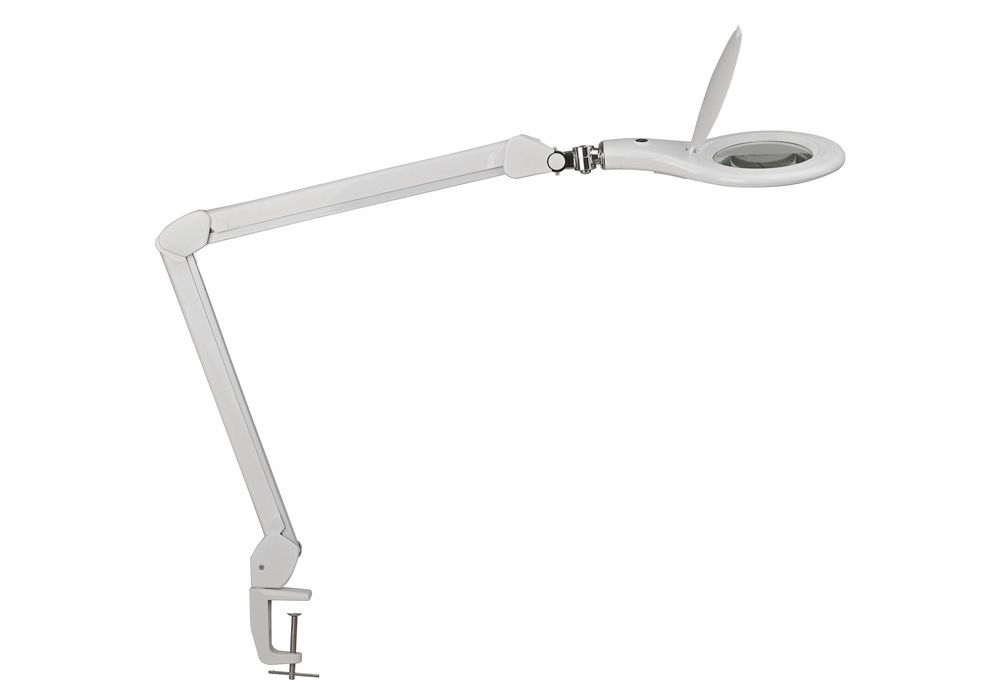 Lampe à loupe LED avec pied, blanche