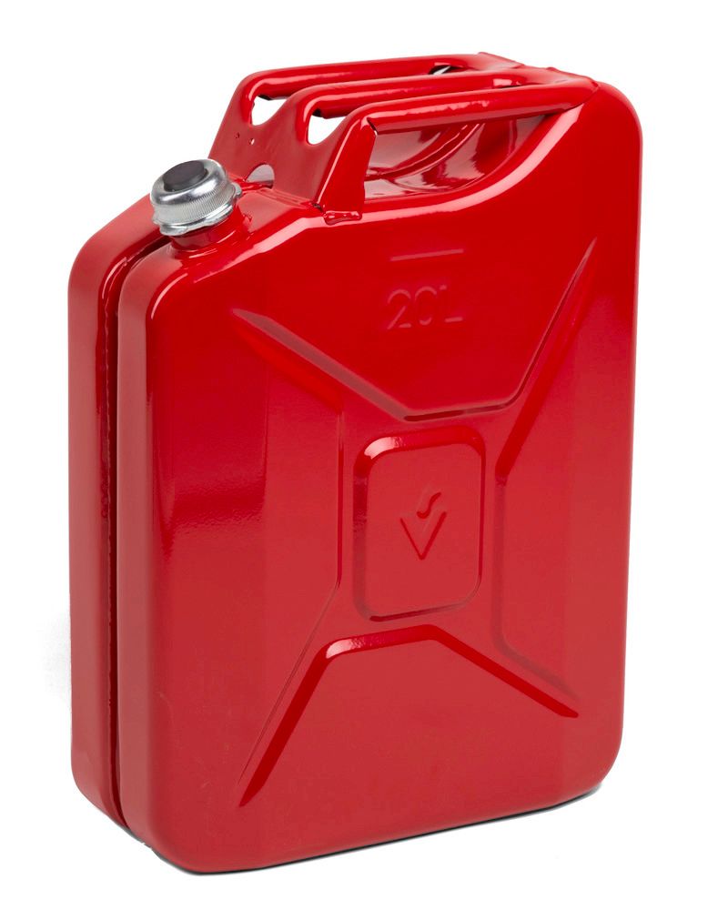 Kraftstoffkanister aus Stahl, mit Schraubkappe, 20 Liter Volumen, mit  UN-Zulassung