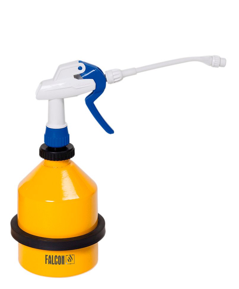 Chemical Spray Bottle - Steel - 1-Liter - FALCON - Yellow - Adjustable  Nozzle - Controls Fumes