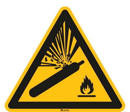 Warnhinweis Warnung vor Gasansammlung für Zapfanlagen