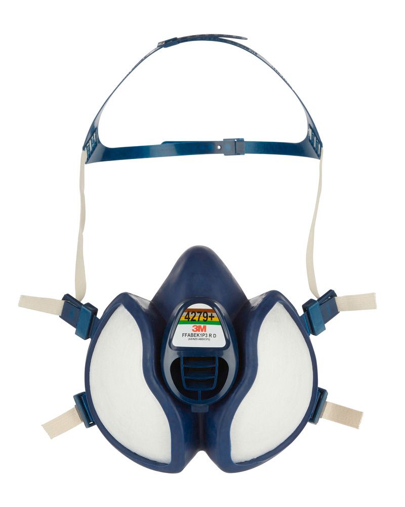 Masque Haute Protection Taille M Bleu - FFP3 40H d'Utilisation Lavable 50  Fois