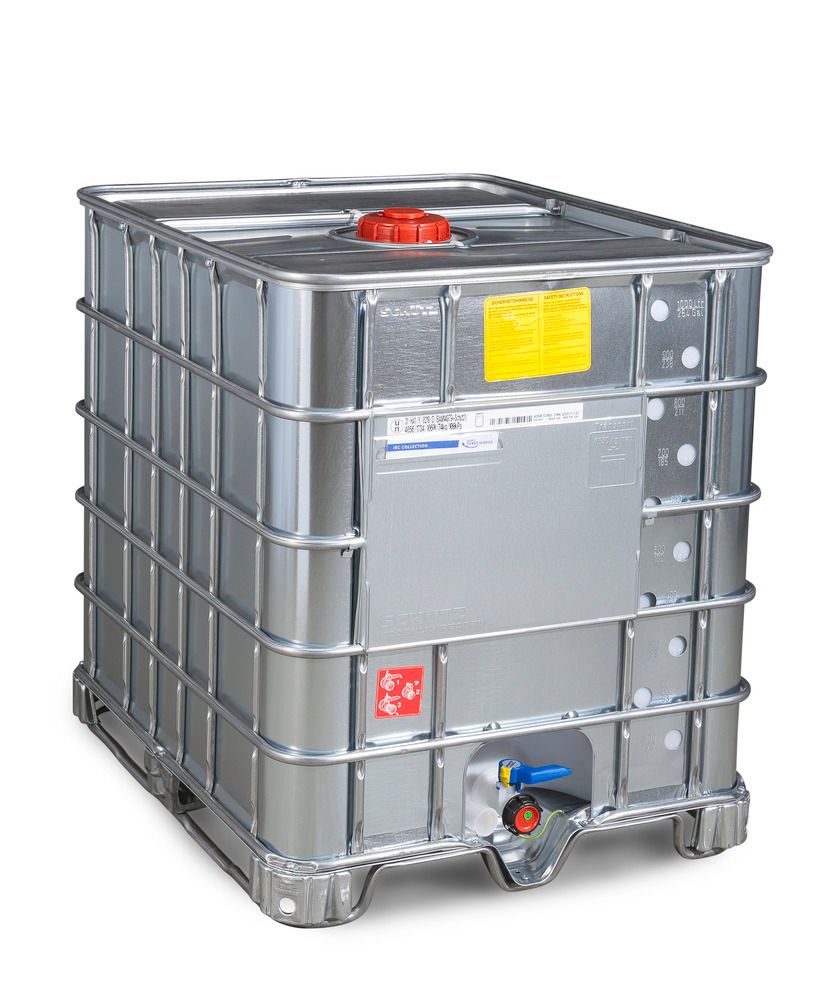 Contenedor depósito de 1000 litros IBC-GRG con palet de plástico :  : Industria, empresas y ciencia