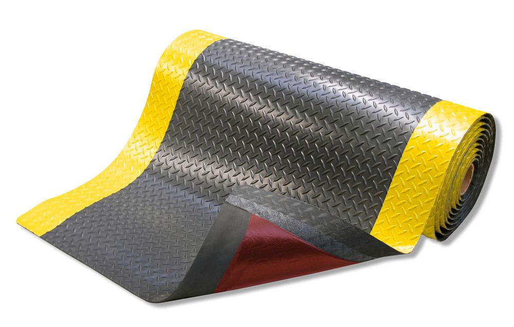 Anti Fatigue Flooring For Dry Work Area Roll Width 0 9 Metres Length You Require Black Yellow