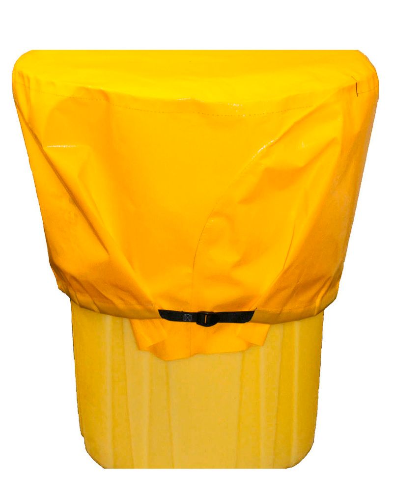 Yellow 95 Gal Overpack Plastic Drum, Screw-On Lid, 1690