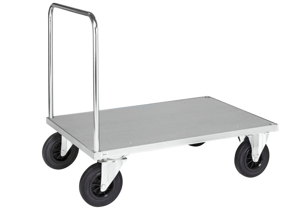 Chariot de transport de marchandise avec platforme en inox