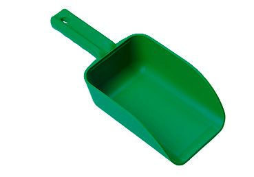 Small Scoop - 32 oz - Green - Lightweight - Corrosion Free - Treated with  Anti-Static Agent