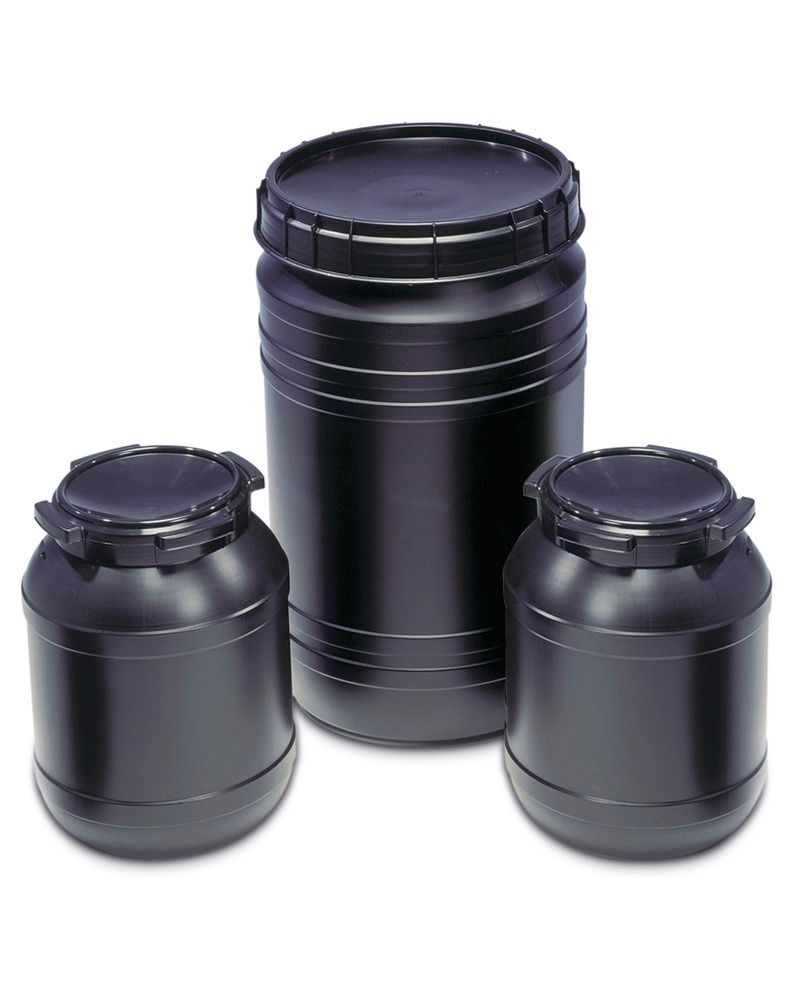 Kunststoffkanister aus Polyethylen (PE), ableitfähig, 60 Liter Volumen,  schwarz