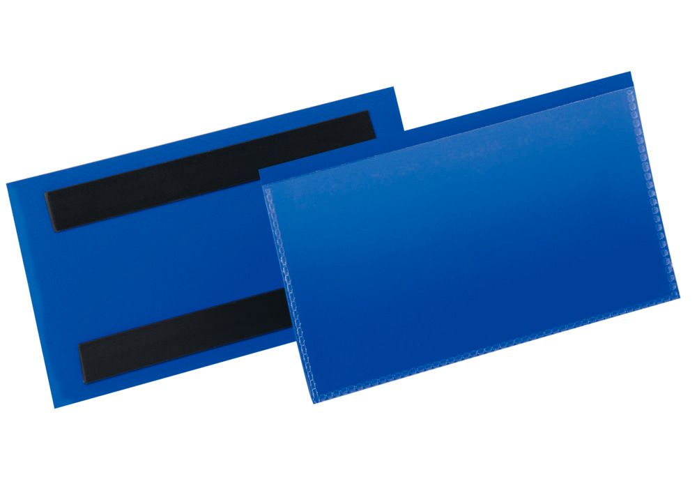Estuche para etiquetas magnéticas 150 x 67 mm, pack = 50 unidades, azul  oscuro