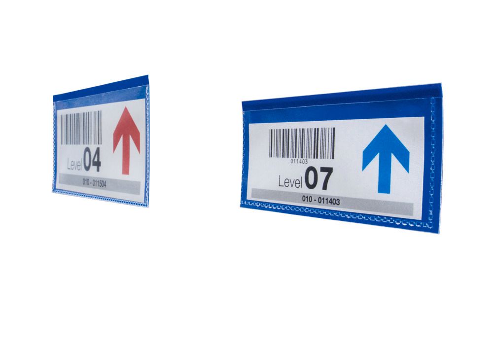 Estuche para etiquetas magnéticas 150 x 67 mm, pack = 50 unidades, azul  oscuro
