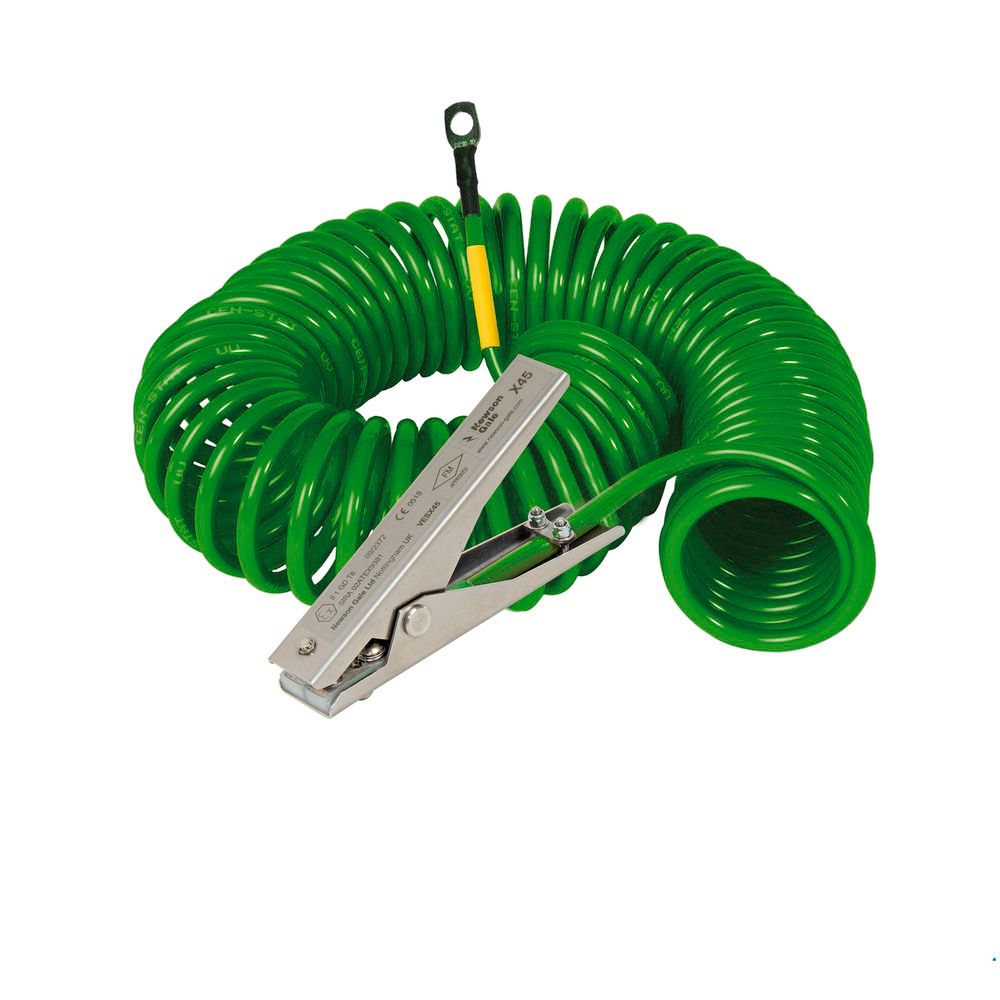 Câble spiralé avec 1 pince inox Medium Duty 120 mm et 1 œillet, 3