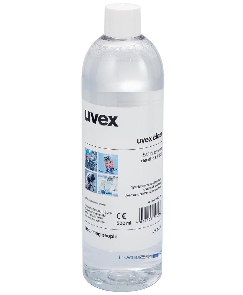 Liquido detergente uvex 9972103, 500 ml, per stazione di pulizia occhiali  uvex 9970005
