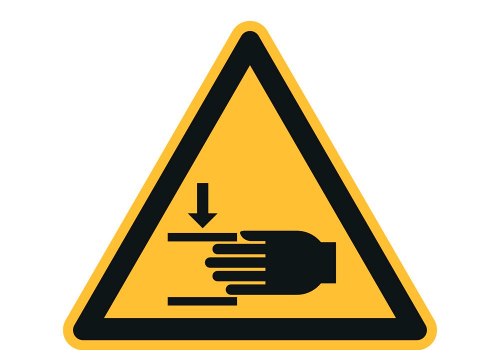 Panneau d'avertissement Danger général, ISO 7010, film, autocollant, 100  mm, UE = 20 pièces