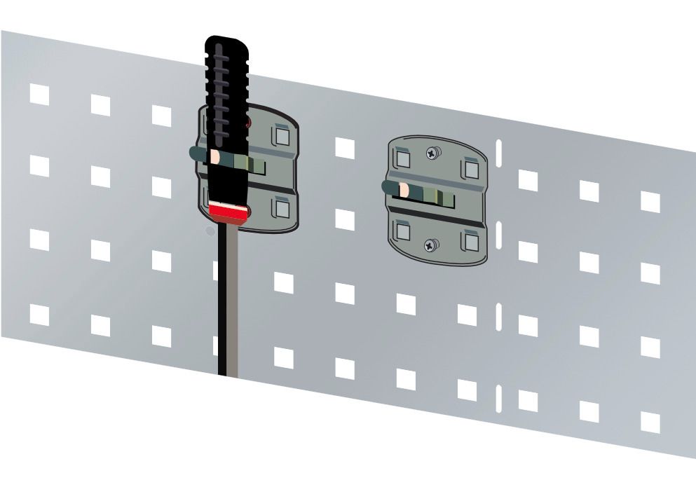 Support de pince pour panneau perforé (4 pièces)