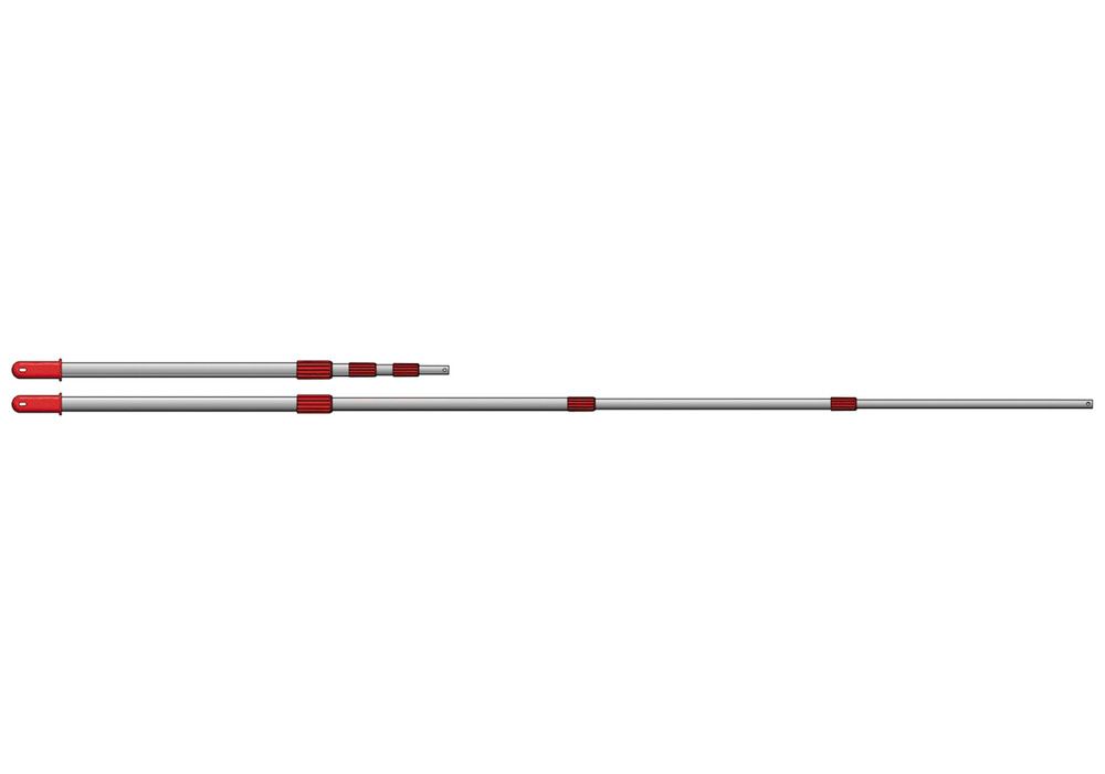 Telescopic rod, infinitely adj. 165-450 cm, 3 rods