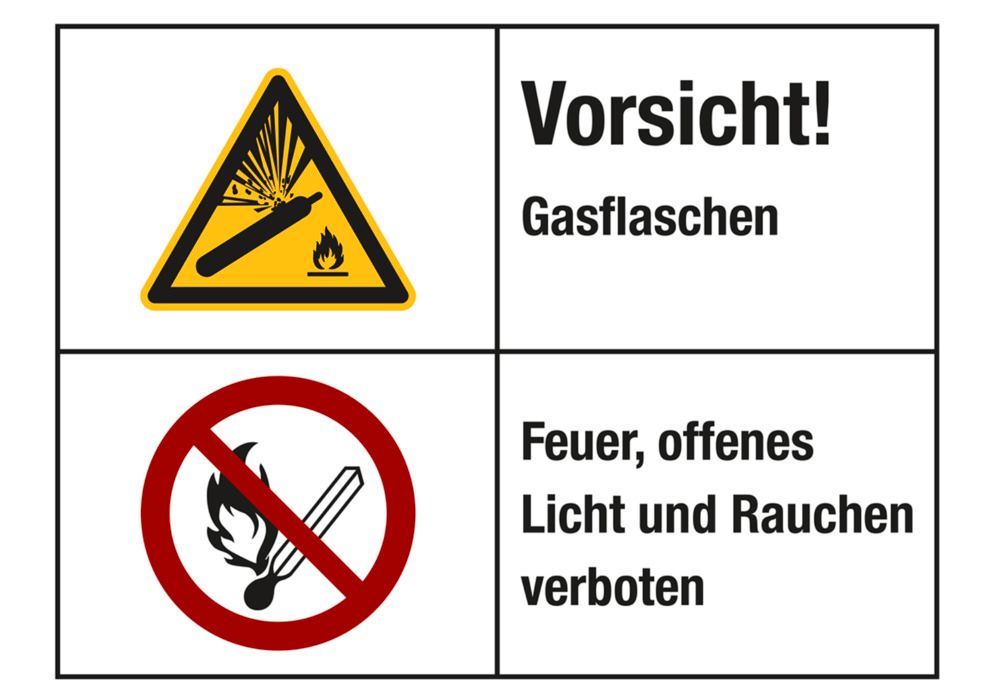 Warnhinweis Warnung vor Gasansammlung für Zapfanlagen