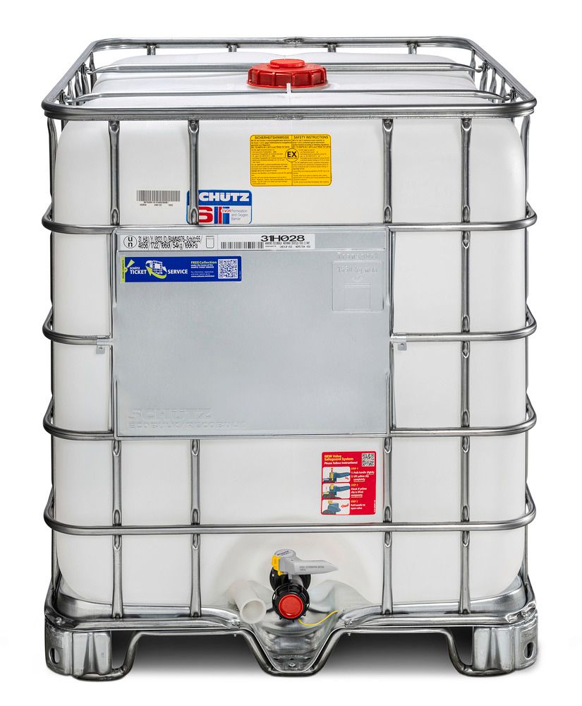 IBC hazardous goods container, Ex version, EVOH-coated, suitable for e.g.  diesel, 1000 litres