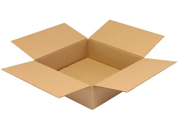 Boîte en carton pliant ondulé à 1 cannelure, dimensions intérieures  350x350x100 mm, qualité 1. 20B