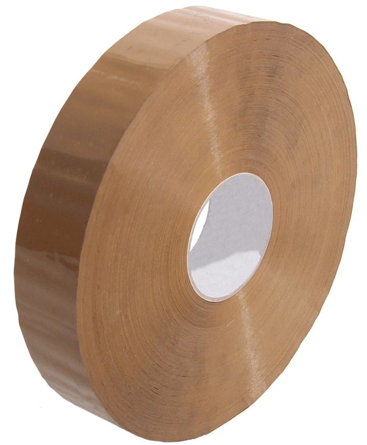Ruban adhésif d'emballage en papier, largeur 50 mm, marron (rouleau de 50  m)