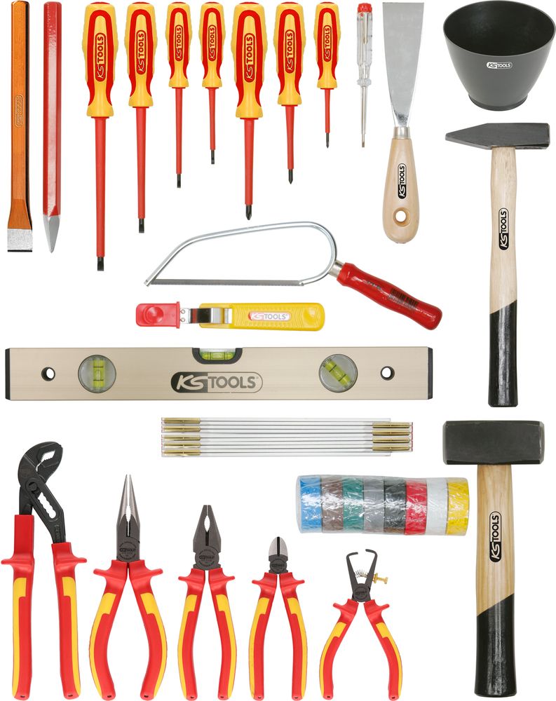 KS Tools Elektriker-Werkzeugkoffer, Basic, 1000 V, 30-teilig
