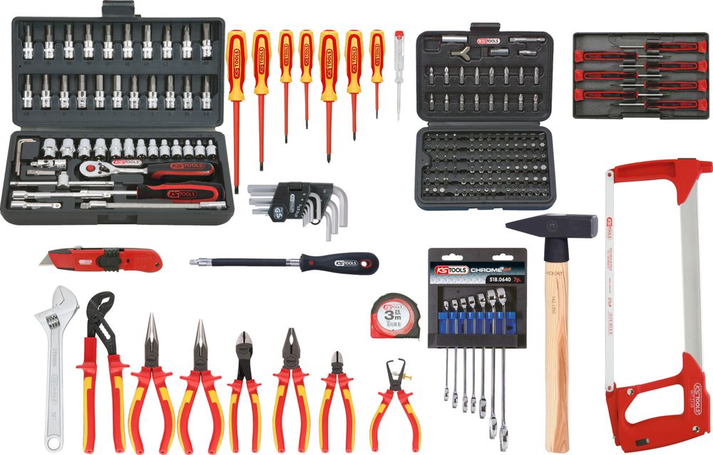 KS Tools Elektriker-Werkzeugkoffer, Premium, 1000 V, 195-teilig