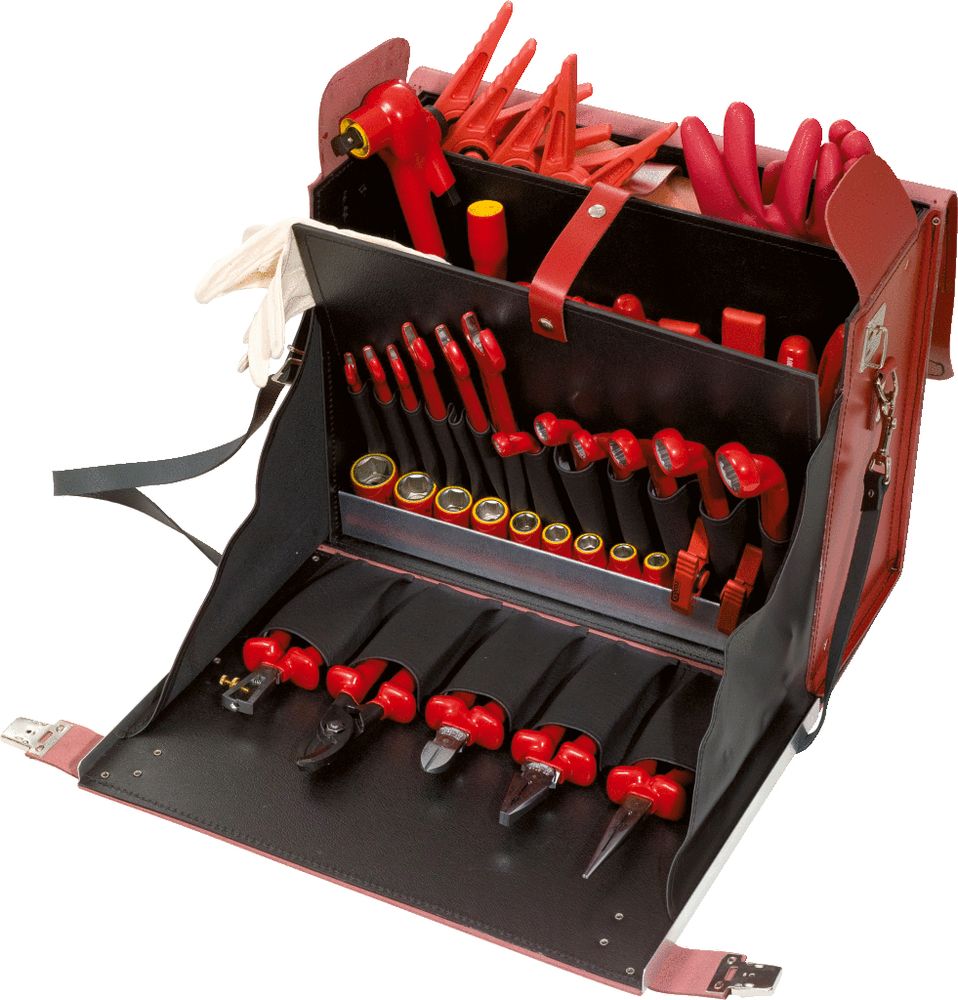 KS Tools Elektriker-Werkzeugkoffer, Premium, 1000 V, 132-teilig, Nylontasche