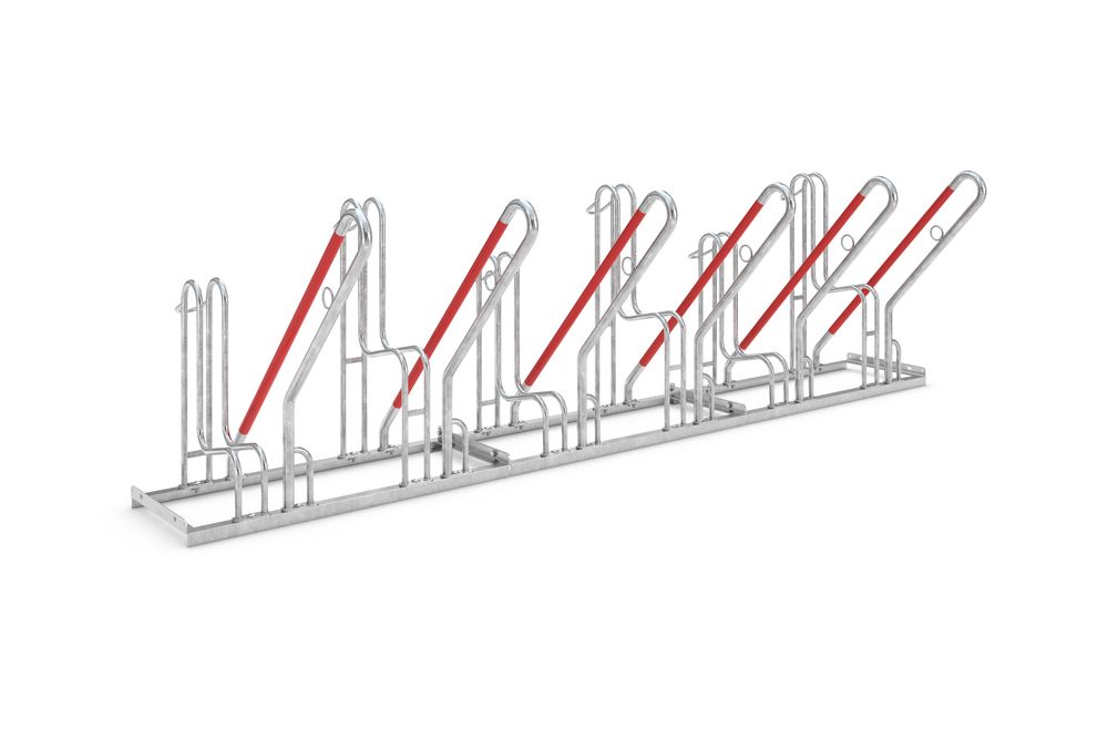 Rastrelliera per biciclette con asta di appoggio, per 6 bici