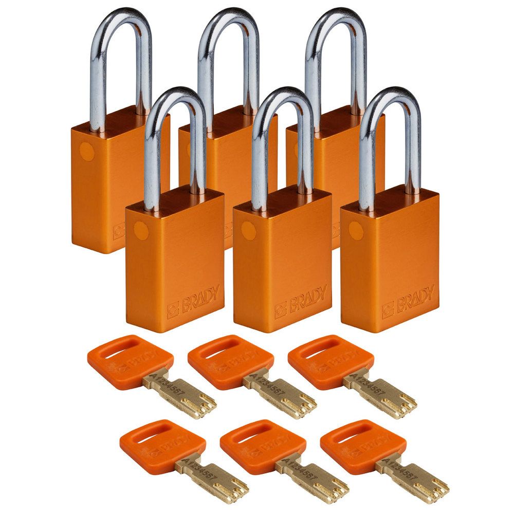 Cadenas de sécurité compact, clé spécifique à chaque cadenas, avec câble  200 mm, jaune