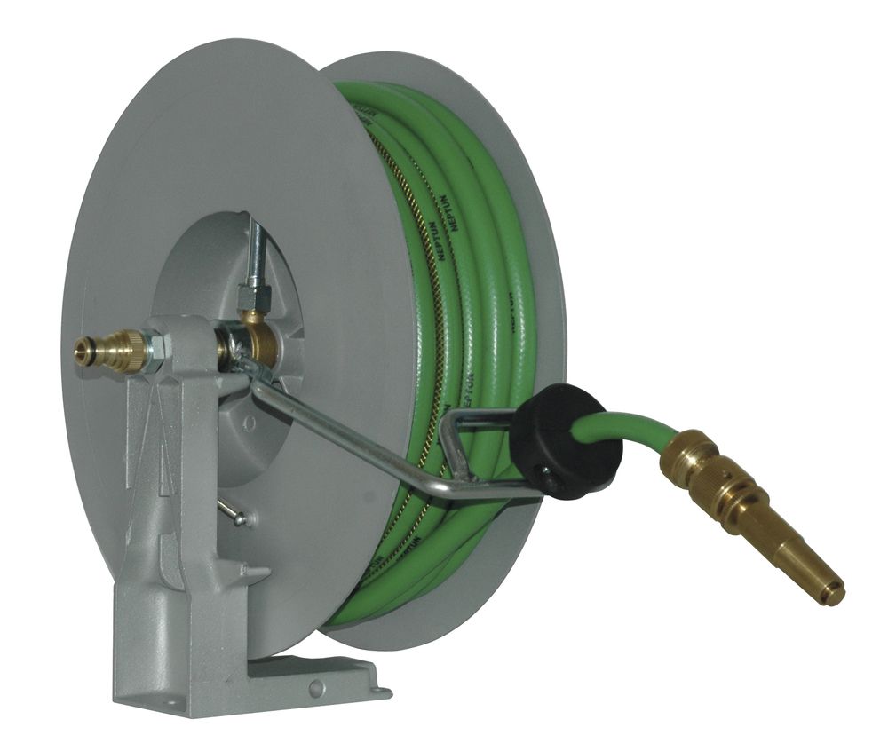 Automatic hose reel, for water, in cast aluminium, hose length 20 m