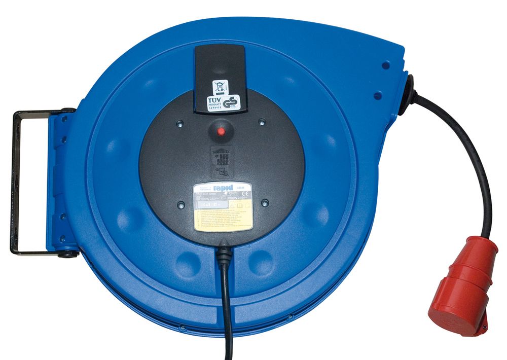 Automatic cable reel, for 400 V current, in plastic, cable length 10 m