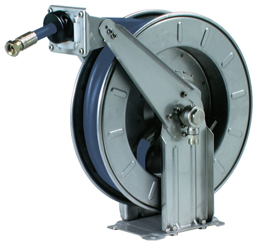 Automatic Hose Reel, For Hygienic Areas, in Stainless Steel, Hose Length 8 M, DN 12