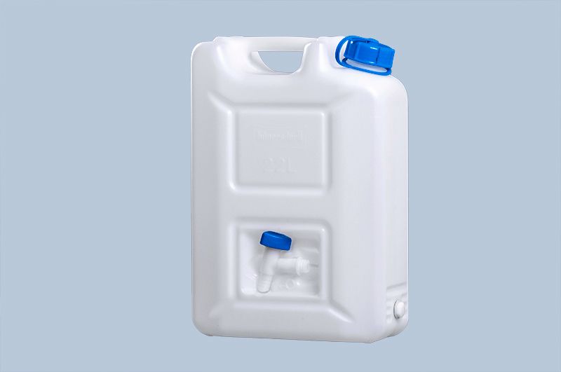 Wasserkanister PROFI, 22 l, naturfarbend, mit abnehmbarem Ablasshahn, VE =  3 Stück