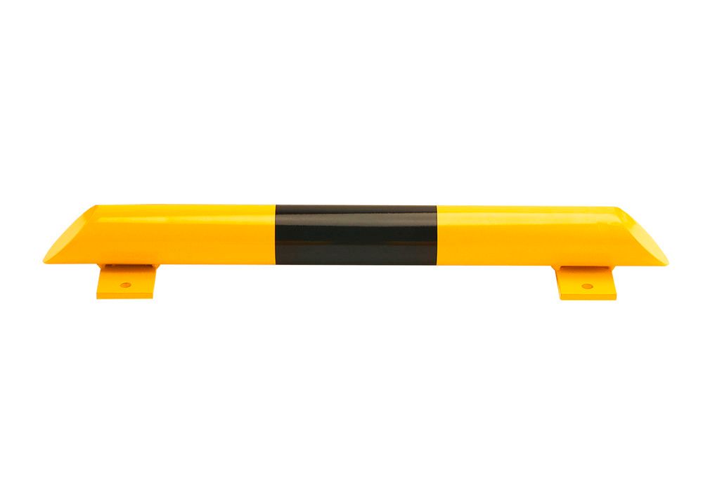 Stromtankstellenschutz 750 mm (B) x 600 mm (H) zum Aufdübeln gelb / schwarz, Rammschutz-Shop