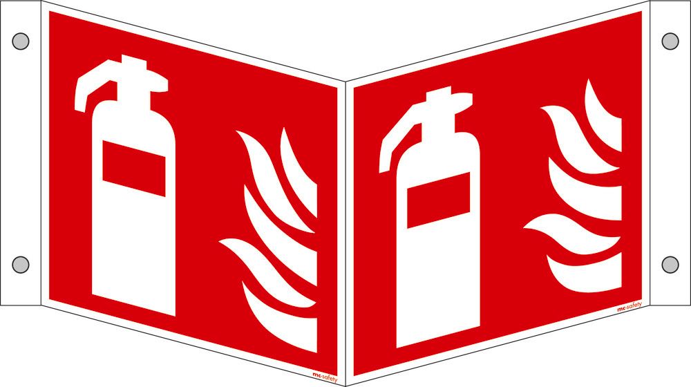 Brandschutzschild Feuerlöscher, ISO 7010, Folie, LN, SK, 150 x 150 mm, VE  = 10 Stück