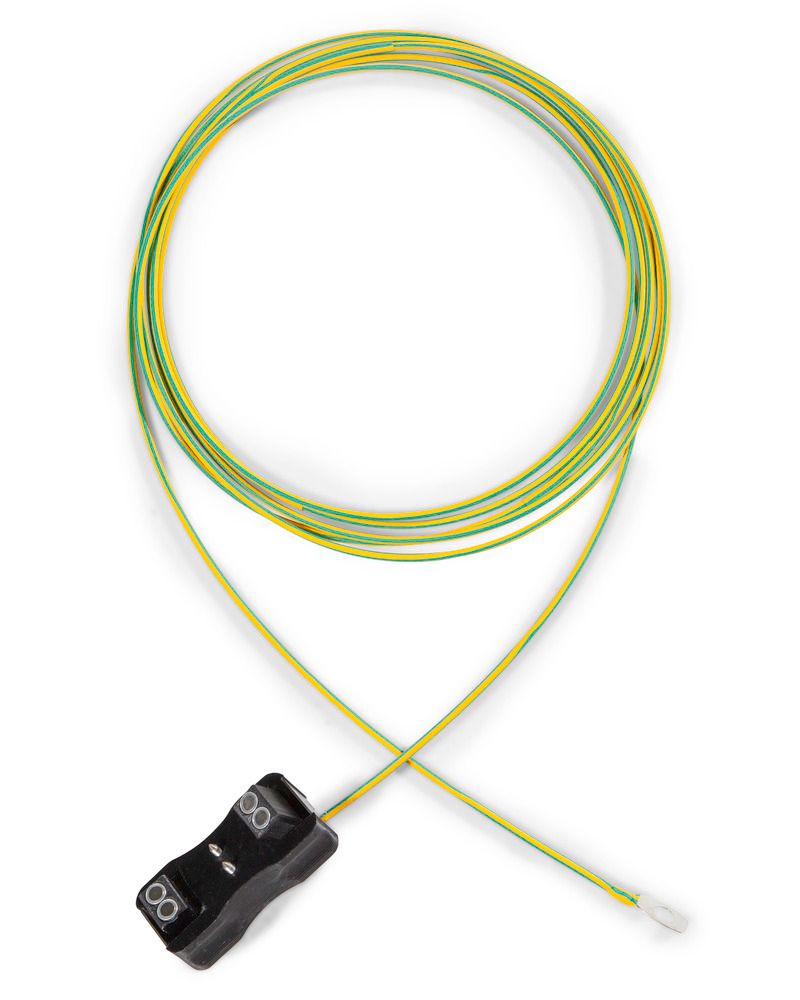 ACKS - Cable spiralé vert MALT avec 1 pince MM ATEX et 1 œillet