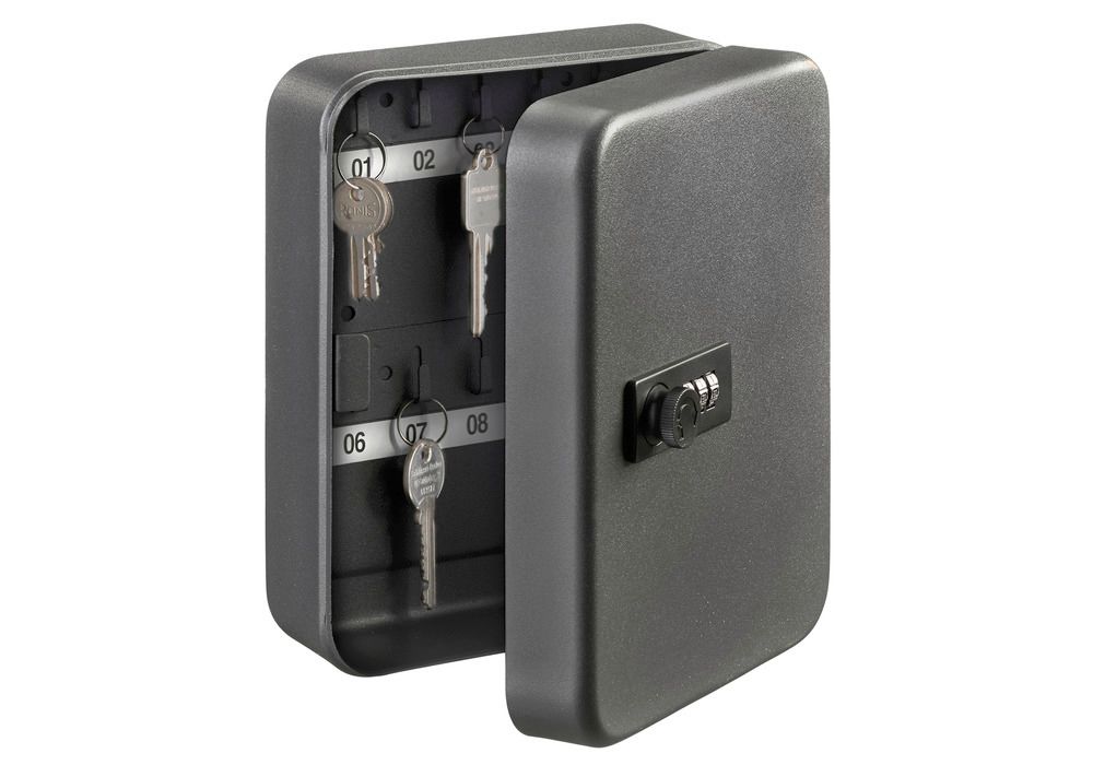 Cassetta portachiavi con serratura a combinazione numerica KC 20 C, con 20  ganci per chiavi