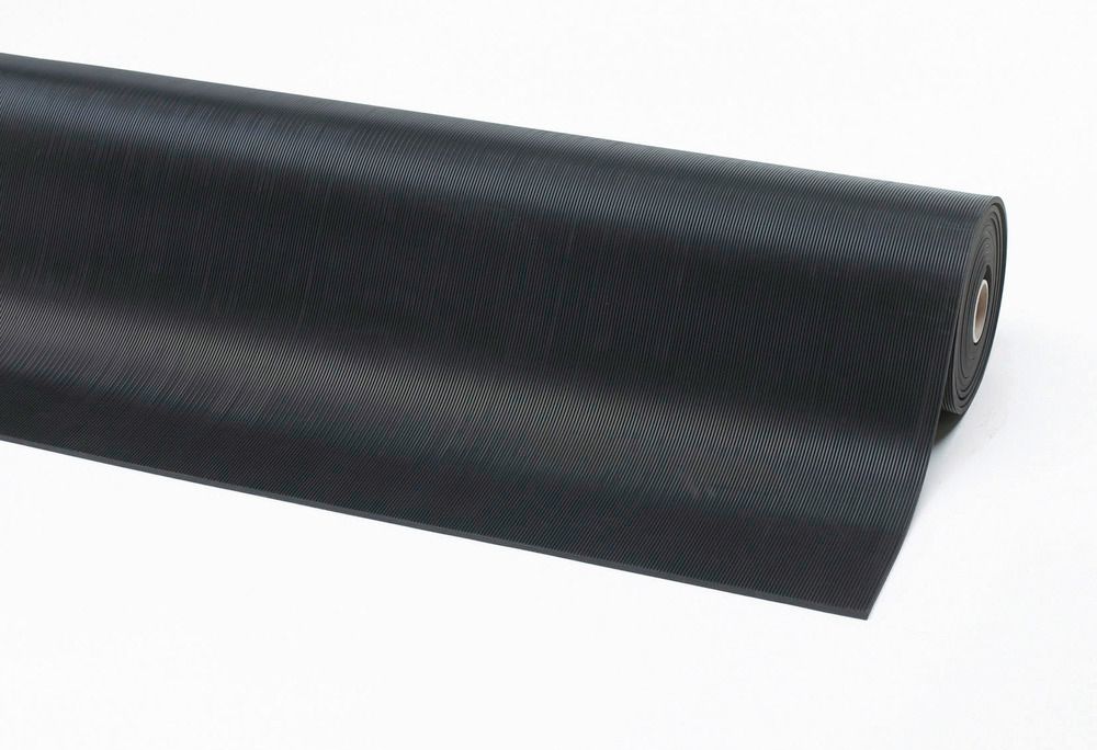 tevredenheid Kruiden Mannelijkheid Sipvaste rubber loper met fijne groef, 100 cm x 10 m, zwart
